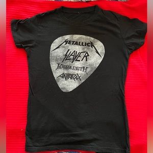 The Big 4 Tour Shirt Women’s Size Large, Metallica Slayer Anthrax Megadeth Rare